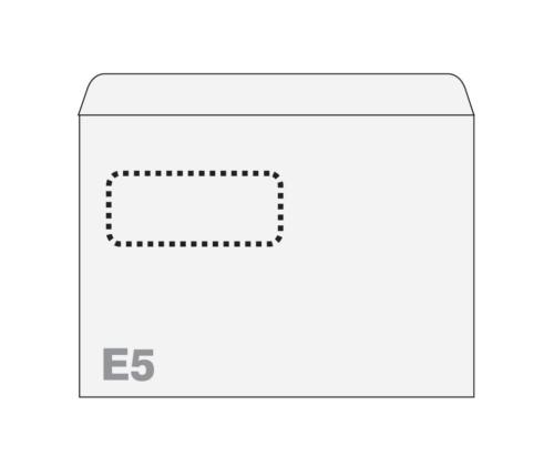Ümbrik E5 iseliimuv aken 30x90mm 1000tk