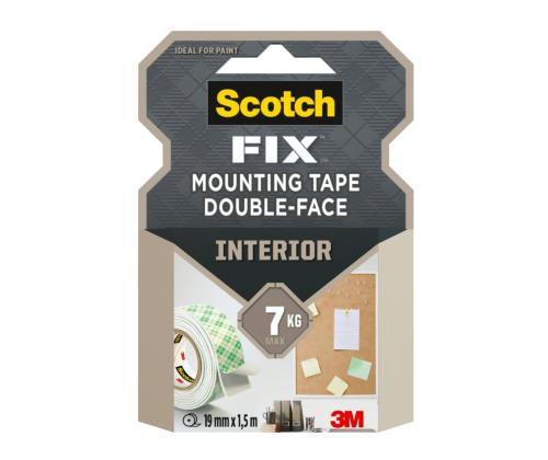 Vahtteip 19mm x 1,5m kahepoolne SCOTCH Fix Interior sisetingimustes
