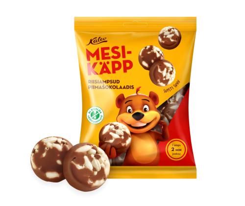 Vahvlikommid KALEV Mesikäpp riisiampsud piimašokolaadis 140g