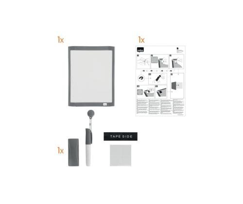 Valge tahvel 220x280mm tahvlipuhastaja+marker NOBO