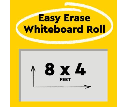 Valge tahvel iseliimuv POST-IT Easy Erase 121,9x242cm