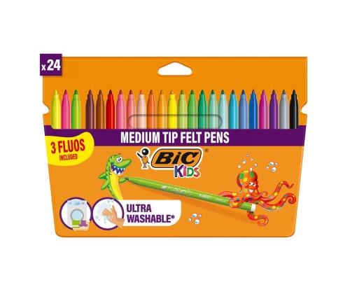 Viltpliiatsid BIC Kids 24 värvi