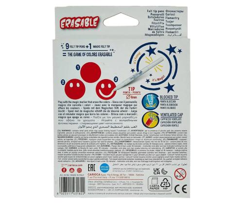 Viltpliiatsid CARIOCA Magic Laser kustutatav 10 värvi