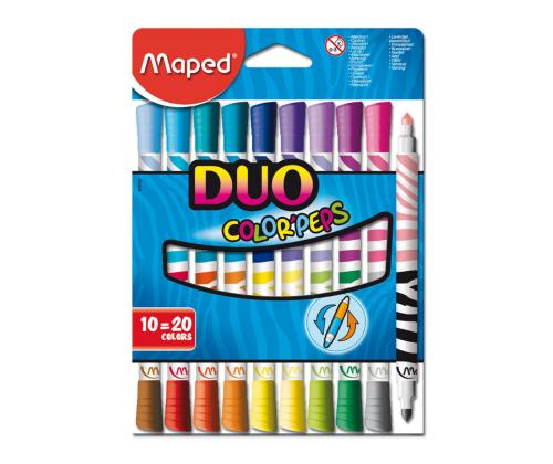 Viltpliiatsid MAPED kahe otsaga 10 värvi