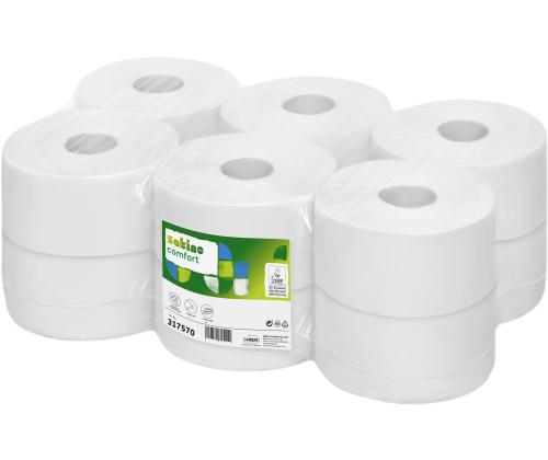 Tualettpaber 3-kihiline WEPA Mini Toilet S2 valge, 12 rulli (317570)