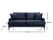 Papira 2 Seater - Navy Blue