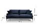 Papira 3 Seater - Navy Blue