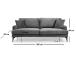 Papira 3 Seater - Grey