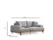 Eti Oak 3 Seater -Grey