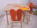 Bunny Two Chair Set - Orange, Brown