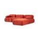 Doblo 3 Seater with Pouffe ( L1-O1-1R-Pouffe) - Red