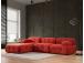 Doblo 3 Seater with Pouffe ( L1-O1-1R-Pouffe) - Red