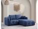 Amaris 2 Seater With Pouffe - Navy Blue