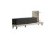 TV laud Dizayn - Anthracite, Travertine