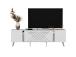 TV laud Detas - White, Silver