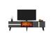 TV laud Vania Fireplace - Anthracite, Gold