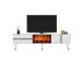 TV laud Vania Fireplace - White, Silver