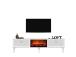 TV laud Arona Fireplace - White