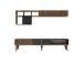 TV laud Milan - Walnut, Black