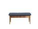 Vina Bench Dark Blue, Walnut
