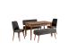 Mööblikomplekt toolid Vina 1053 - 4 - Anthracite, Walnut