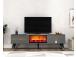 TV laud Vania Fireplace - Anthracite, Gold