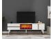 TV laud Vania Fireplace - White, Silver