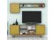 TV laud Inci - Walnut, Yellow