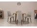 Mööblikomplekt toolid Vina 1005 - Walnut, Cream