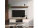 TV laud Elia - Walnut, White