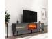 TV laud Vania Fireplace - Anthracite, Gold