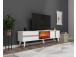 TV laud Vania Fireplace - White, Silver
