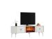 TV laud Doruk Fireplace - White, Gold