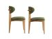 Mööblikomplekt toolid Lionte - Green, Light Oak