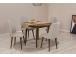 Mööblikomplekt toolid Vina 1005 - Walnut, Cream