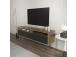 TV laud Flay - Walnut, Black
