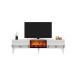 TV laud Doruk Fireplace - White, Gold