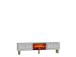 TV laud Dario Bohem Fireplace - White