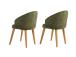 Mööblikomplekt toolid Bentley - Green, Dark Oak
