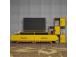 TV laud Flora S - Walnut, Yellow