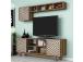 TV laud Inci - Walnut, White