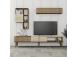 TV laud Milan - Walnut, Travertine