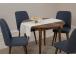 Mööblikomplekt toolid Vina 1048 - Walnut, Navy Blue