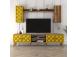 TV laud Class S - Walnut, Yellow