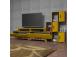 TV laud Flora S - Walnut, Yellow