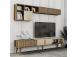 TV laud Milan - Walnut, Travertine