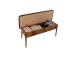Vina Bench Anthracite, Walnut