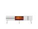 TV laud Vania Fireplace - White, Silver