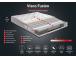 Visco Fusion 140x190 cm Double Size Memory Foam and Pocket Spring Luxury Soft Mattress