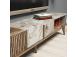 TV laud Milan - Walnut, White Marble